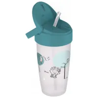 Sticluță cu pai Canpol 35/ 357 350 ml 12 luni/ Silicon, plastic/ Blue photo 2