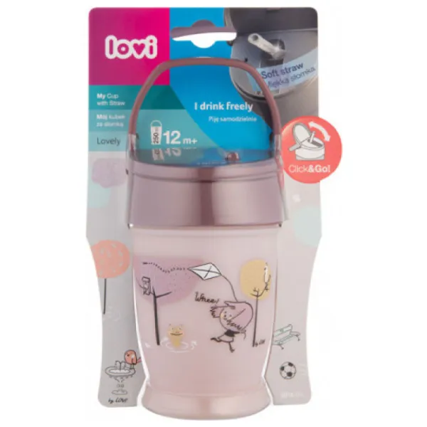 Sticluță cu pai Canpol 35/ 357 250 ml 12 luni/ Silicon, plastic/ Pink photo 2 Sticluță cu pai Canpol 35/ 357 250 ml 12 luni/ Silicon, plastic/ Pink photo 2
