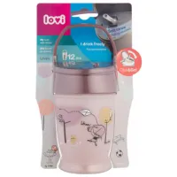 Sticluță cu pai Canpol 35/ 357 250 ml 12 luni/ Silicon, plastic/ Pink photo 2