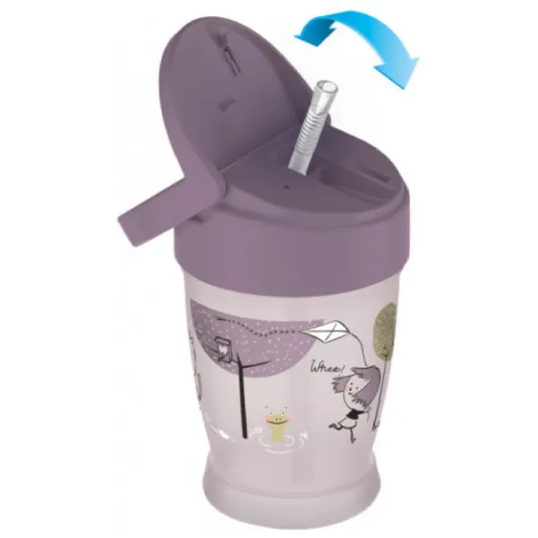 Sticluță cu pai Canpol 35/ 357 250 ml 12 luni/ Silicon, plastic/ Pink photo 4 Sticluță cu pai Canpol 35/ 357 250 ml 12 luni/ Silicon, plastic/ Pink photo 4