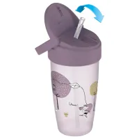 Sticluță cu pai Canpol 35/ 355 350 ml 12 luni/ Silicon, plastic/ Pink photo 2