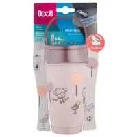 Sticluță cu pai Canpol 35/ 355 350 ml 12 luni/ Silicon, plastic/ Pink photo 3