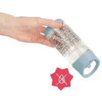 Sticluță cu pai Badabulle 30313 350 ml 12 luni/ Plastic/ Gray photo 2