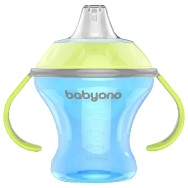 Бутылочка BabyOno 1456 180 мл 6 месяцев/ Силикон, пластик/ Синий photo 2