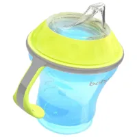 Sticluță BabyOno 1456 180 ml 6 luni/ Silicon, plastic/ Blue photo 3