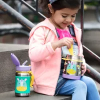 Sticluță cu pai Skip Hop Zoo Unicorn 350 ml 1 an/ Oțel inoxidabil/ Green photo 4