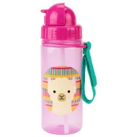 Sticluță cu pai Skip Hop Zoo Lama 384.5 ml 1 an/ Plastic/ Pink photo 2