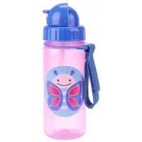 Sticluță cu pai Skip Hop Zoo 384.5 ml Fluturaș 1 an/ Plastic/ Purple photo 2