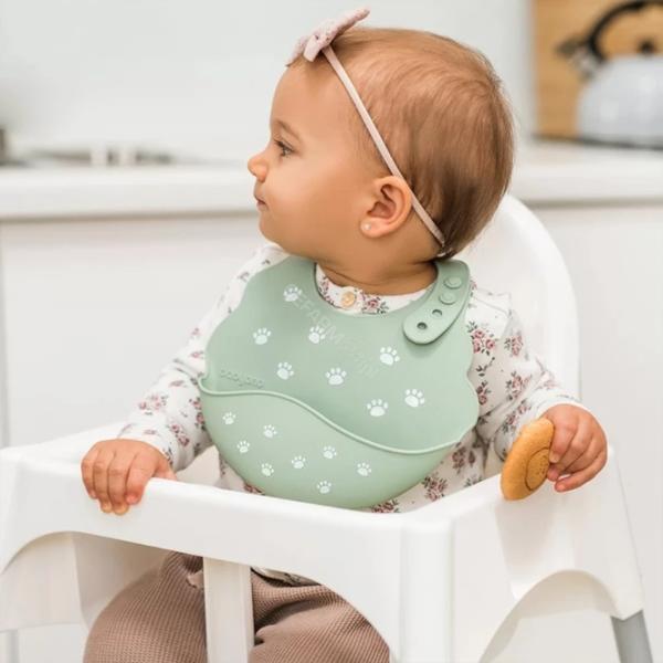 Слюнявчик BabyOno 0829/ 06 Классическая/ Силикон/ Оливковый Зелёный photo 5