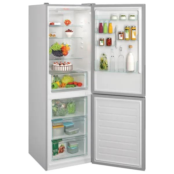 Frigider Candy CCE3T618FS cu congelator jos 342 l / 185 cm / Silver photo 3