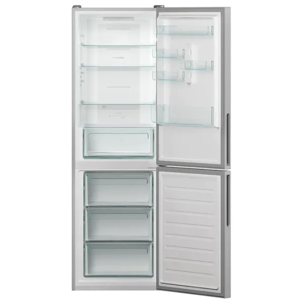 Frigider Candy CCE3T618FS cu congelator jos 342 l / 185 cm / Silver photo 5