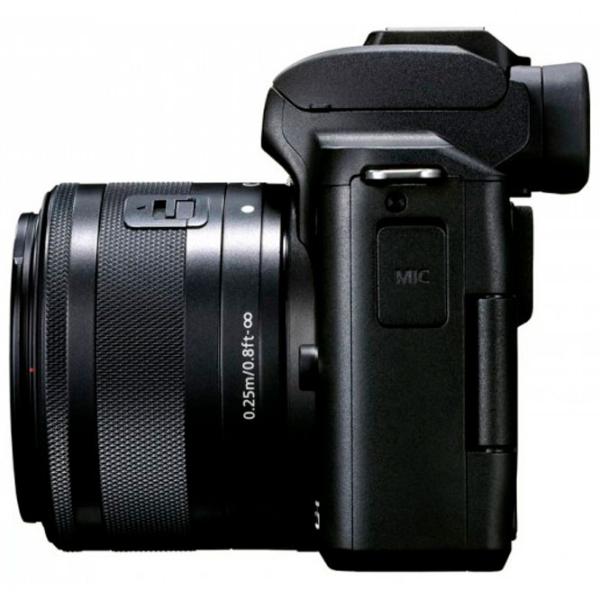 Фотоаппарат Canon EOS M50 Mark II & EF-M 15-45mm f/ 3.5-6.3 IS STM Kit + Vlogger Kit CMOS/ Черный photo 2 Фотоаппарат Canon EOS M50 Mark II & EF-M 15-45mm f/ 3.5-6.3 IS STM Kit + Vlogger Kit CMOS/ Черный photo 2