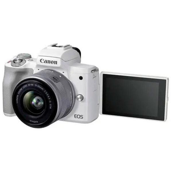 Cameră foto Canon EOS M50 Mark II & EF-M 15-45mm f/ 3.5-6.3 IS STM Kit CMOS/ White photo 3