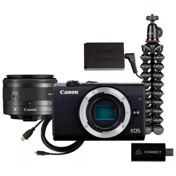 Фотоаппарат Canon EOS M200 & EF-M 15-45mm f/ 3.5-6.3 IS STM Kit + Streaming Kit CMOS/ Черный photo 9 Фотоаппарат Canon EOS M200 & EF-M 15-45mm f/ 3.5-6.3 IS STM Kit + Streaming Kit CMOS/ Черный photo 9