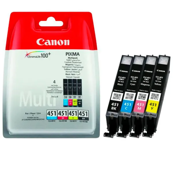 Картридж Canon CLI-451 CMYB Cyan, yellow, magenta, black/ Original/ Лазер photo 2