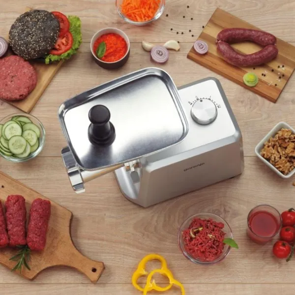 Mașină de tocat carne Gorenje MG2502SJX 2500 W/ 2.4 kg/ min/ Silver photo 5