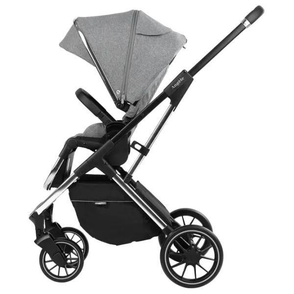 Cărucior pentru copil Kikka Boo Angele 3 in 1 31001010188/ Gray photo 6