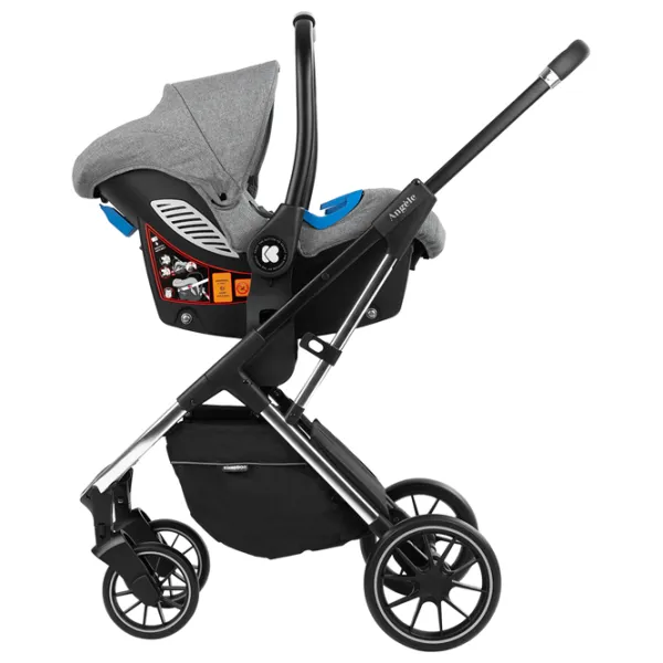 Cărucior pentru copil Kikka Boo Angele 3 in 1 31001010188/ Gray photo 8