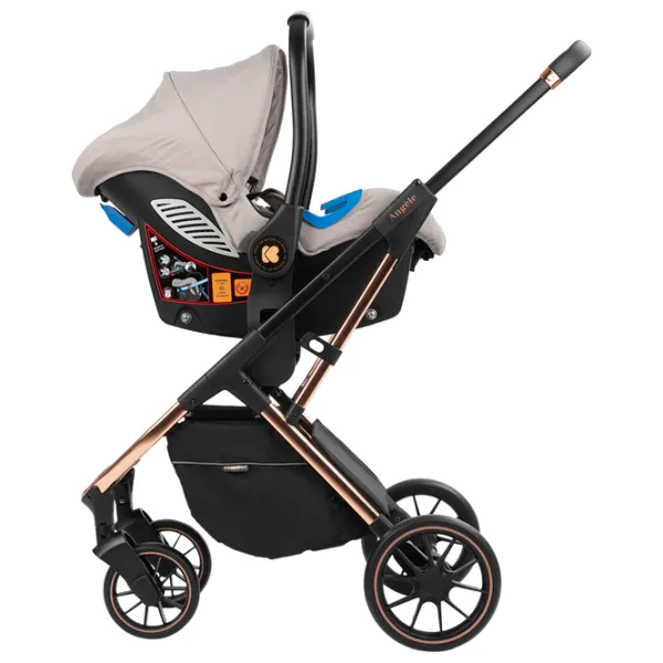Детская коляска Kikka Boo Angele 3 in 1 31001010187/ Бежевый photo 8