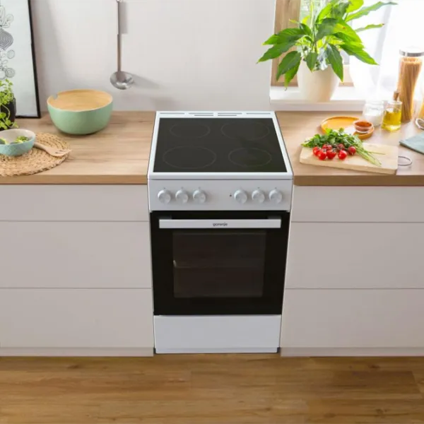 Aragaz Gorenje GEC 5A21 WG-B Electrică/ White/ Black photo 3