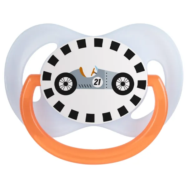 Suzetă cu tetina rotundă Canpol Racing 22/ 573 pentru băieți/ 18 luni -/ Silicon/ Multicolor photo 4 Suzetă cu tetina rotundă Canpol Racing 22/ 573 pentru băieți/ 18 luni -/ Silicon/ Multicolor photo 4