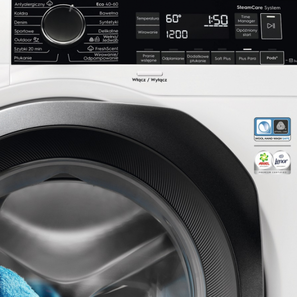 Mașină de spălat Electrolux EW7F249PS 9 kg / 1400 rpm / White photo 4 Mașină de spălat Electrolux EW7F249PS 9 kg / 1400 rpm / White photo 4
