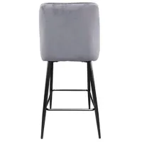 Scaune de bar DecoPrim Bar Clasic Catifea/ Metal/ Gray photo 4