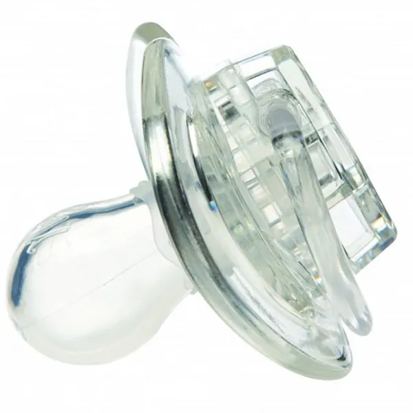 Suzetă cu tetina rotundă Nuby Little Gems Print NV0202008MFS Unisex/ 6 luni - 36 luni/ Silicon/ Transparent photo 7