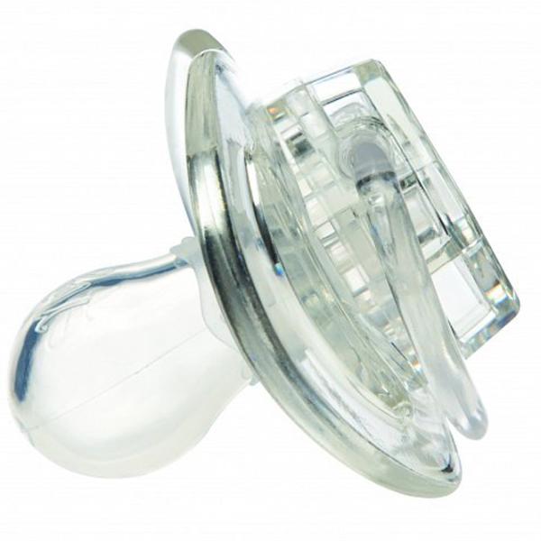 Suzetă cu tetina rotundă Nuby Little Gems Print NV0202008MFS Unisex/ 6 luni - 36 luni/ Silicon/ Transparent photo 7