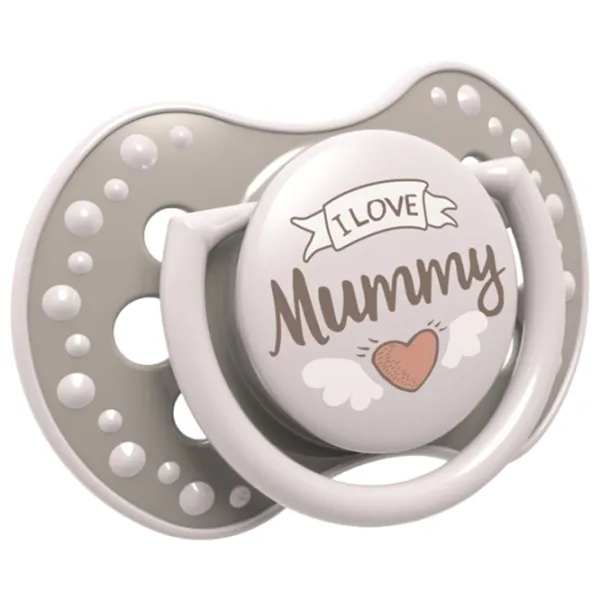 Suzetă cu tetina ortodontică Canpol I LOVE 22/ 867 Unisex/ 3 luni - 6 luni/ Silicon/ Beige photo 2