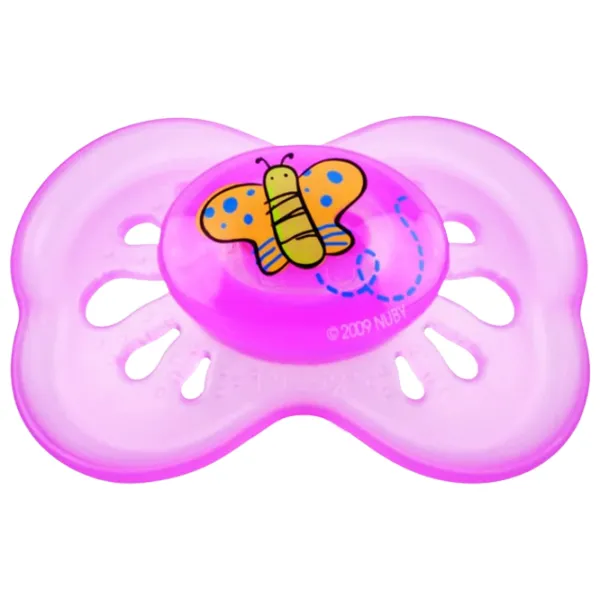 Suzetă cu tetina rotundă Nuby ID5720MFSN Unisex/ 6 luni - 18 luni/ Silicon/ Multicolor photo 4 Suzetă cu tetina rotundă Nuby ID5720MFSN Unisex/ 6 luni - 18 luni/ Silicon/ Multicolor photo 4
