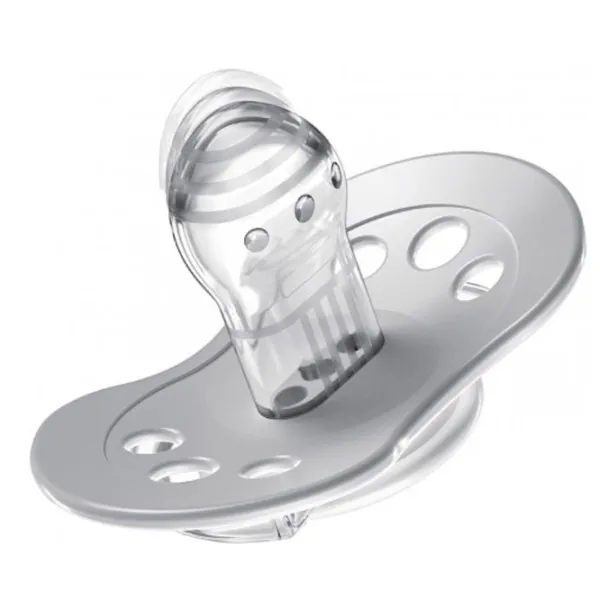 Suzetă cu tetina ortodontică Canpol Botanic 22/ 869 pentru băieți/ 0 luni - 3 luni/ Silicon/ Gray photo 2