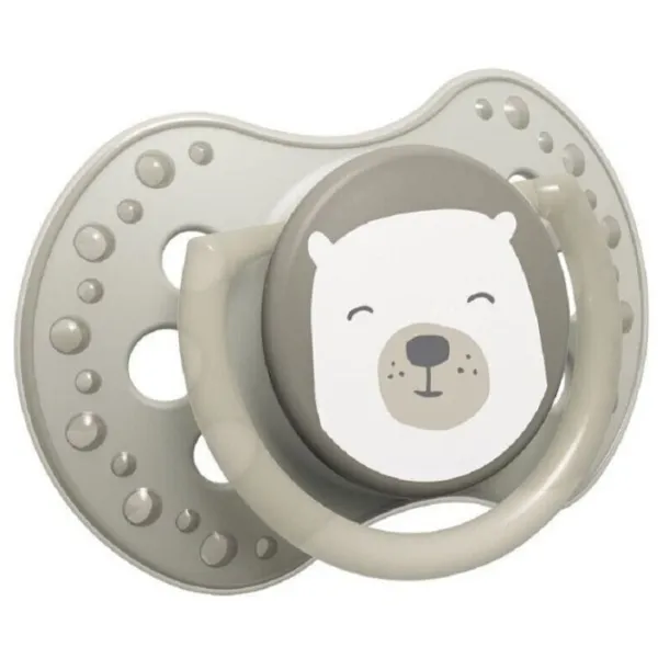 Suzetă cu tetina ortodontică Canpol Buddy Bear 22/ 864 Unisex/ 3 luni - 6 luni/ Silicon/ Beige photo 2
