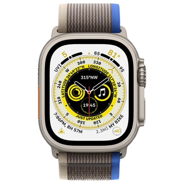 Ceas inteligent Apple Watch Ultra S/ M/ MNHL3UL/ A/ Blue/ Gray Trail Titanium photo 2