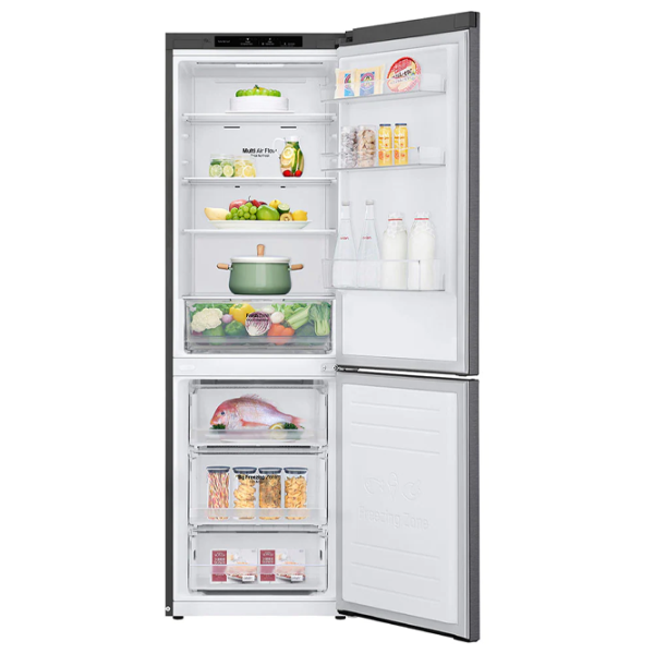 Frigider LG GW-B459SLCM cu congelator jos 341 l / 186 cm / Inox photo 5