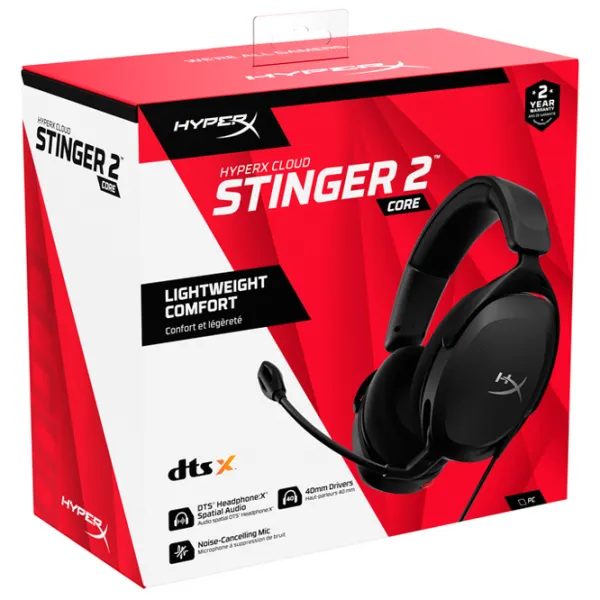 Căști HyperX Cloud Stinger 2 Core Black Cu fir/ Gaming photo 7
