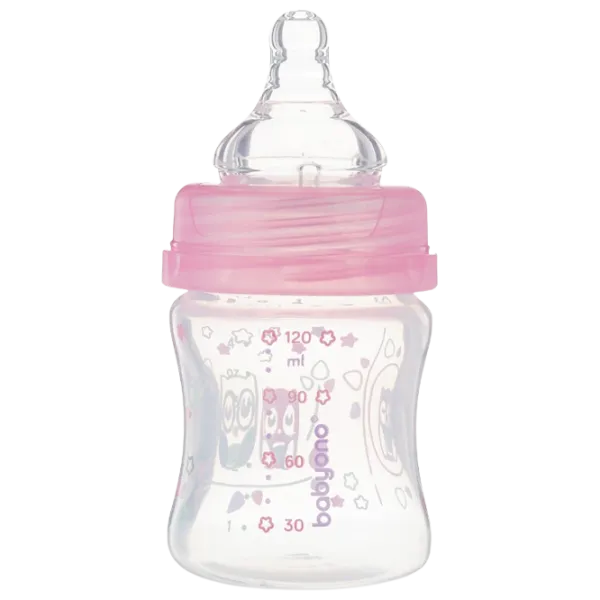 Biberon BabyOno 0402/ 02 pentru fetițe/ 120 ml/ Pink photo 2