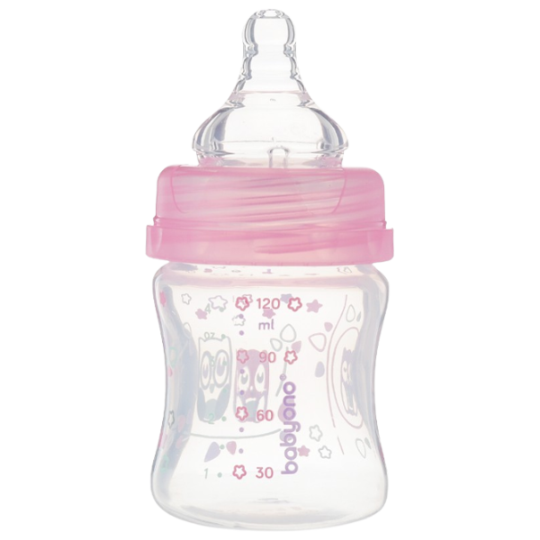 Biberon BabyOno 0402/ 02 pentru fetițe/ 120 ml/ Pink photo 2