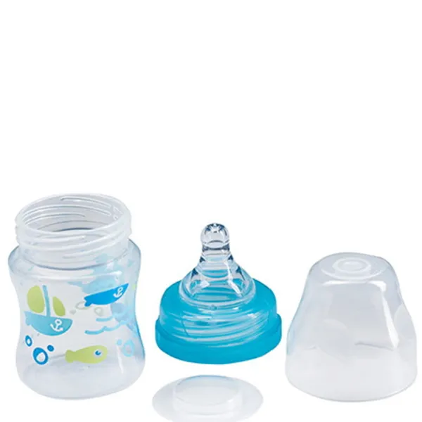 Biberon BabyOno 0402/ 03 pentru băieți/ 120 ml/ Transparent photo 2
