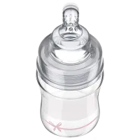 Biberon Canpol 74/ 104 pentru fetițe/ 150 ml/ Transparent photo 3