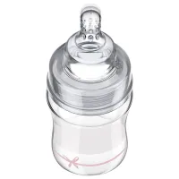 Biberon Canpol 74/ 204 pentru fetițe/ 250 ml/ Transparent photo 3