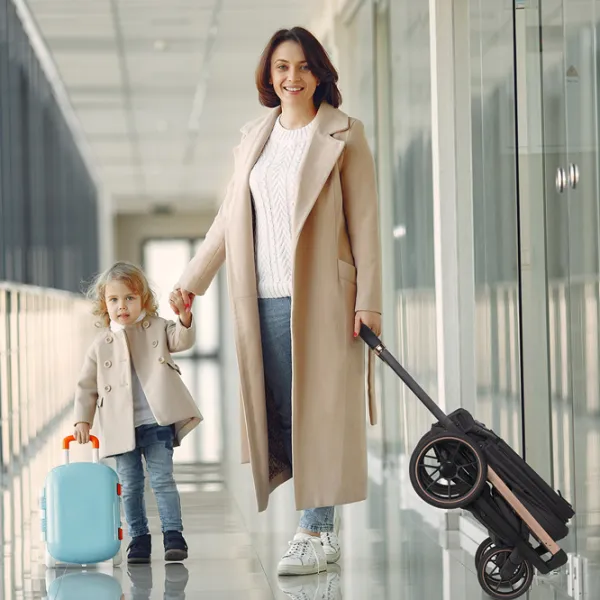 Детская коляска Cavoe MOI 31456-02/ Розовый photo 6