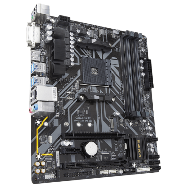 Материнская плата Gigabyte B450M DS3H 1.0 mATX/ AMD B450 photo 2