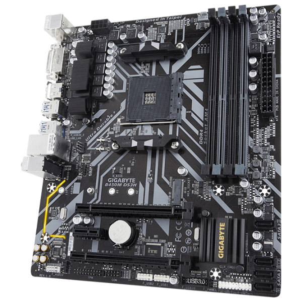 Материнская плата Gigabyte B450M DS3H 1.0 mATX/ AMD B450 photo 3