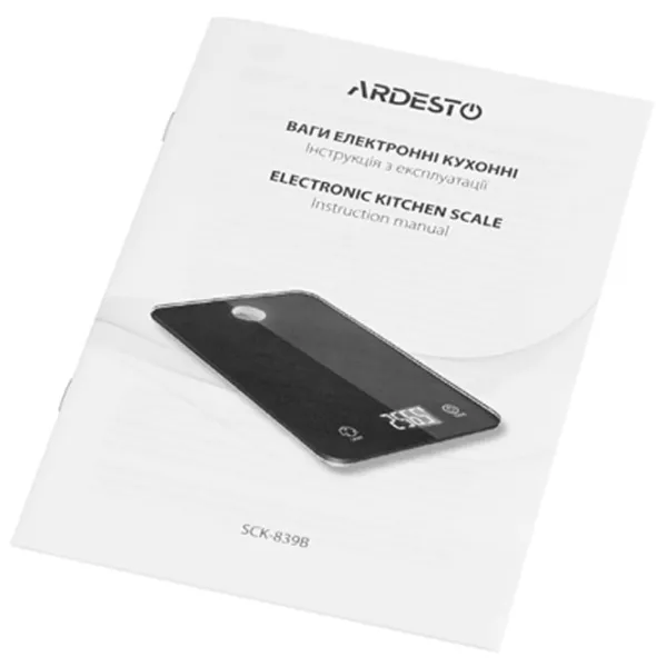 Cântar de bucătărie Ardesto SCK-839B Black photo 4