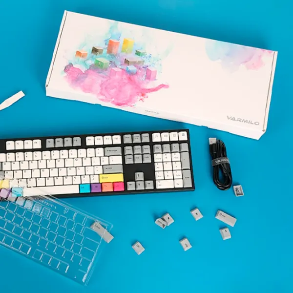 Tastatură Varmilo MA108M V2 CMYK Cu fir/ Black photo 5