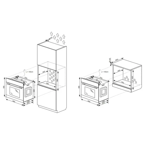 Cuptor încorporabil Hansa BOEG684603 3500 W/ Inox photo 5