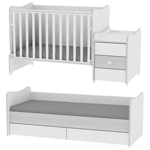 Pat pentru copii Lorelli BED MAXI PLUS NEW (10150300032A) 0 luni - 14 ani/ White photo 3 Pat pentru copii Lorelli BED MAXI PLUS NEW (10150300032A) 0 luni - 14 ani/ White photo 3