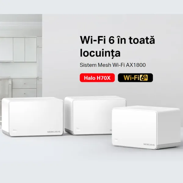 Точка доступа Mercusys Halo H70X (3-pack) 574 Мбит/ c/ 1201 Мбит/ с/ Белый photo 5