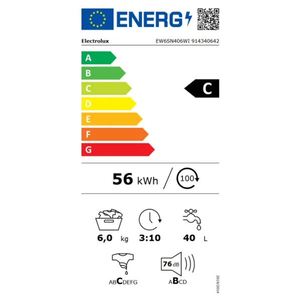 Mașină de spălat Electrolux EW6SN406WI 6 kg / 1000 rpm / White photo 5